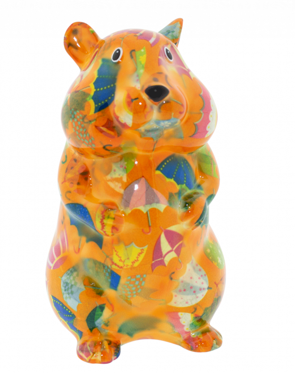 Colorful Patterned Hamster Figurine
