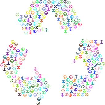 Colorful Peace Sign Arrows