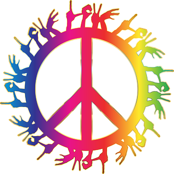 Colorful Peaceand Love Symbol