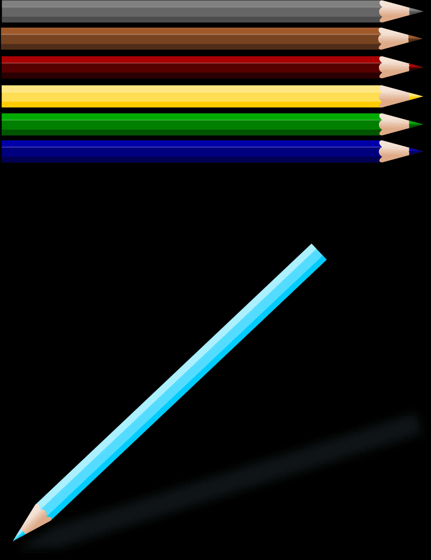 Colorful Pencils Arrangement