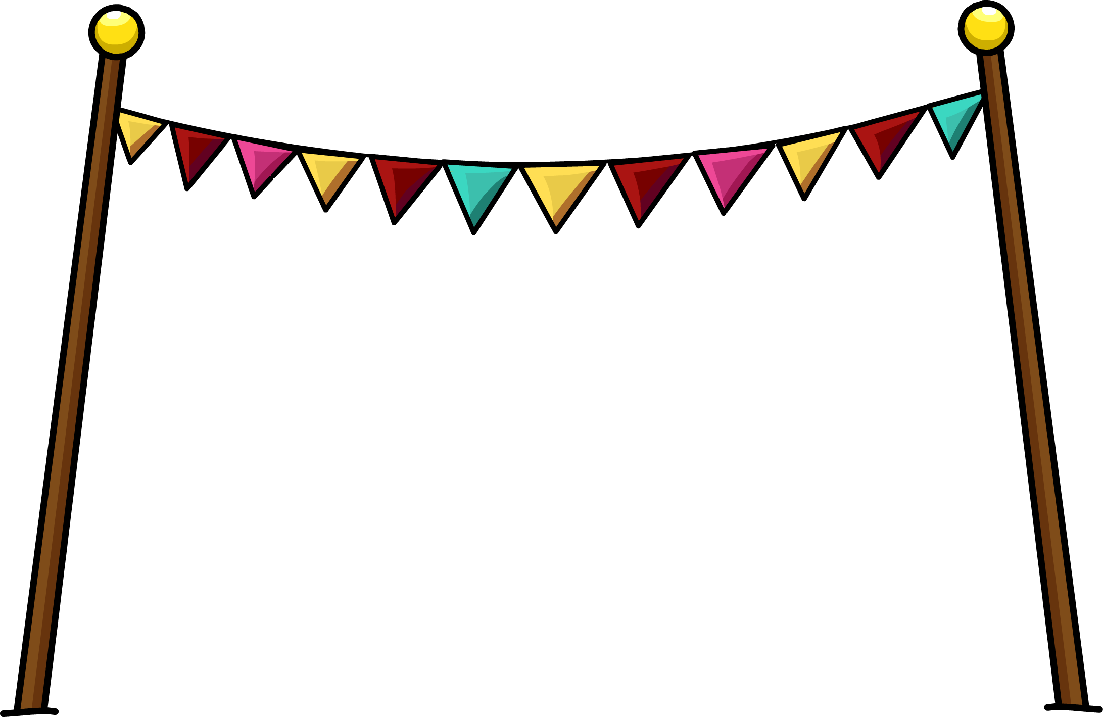 Colorful Pennant Banner Illustration