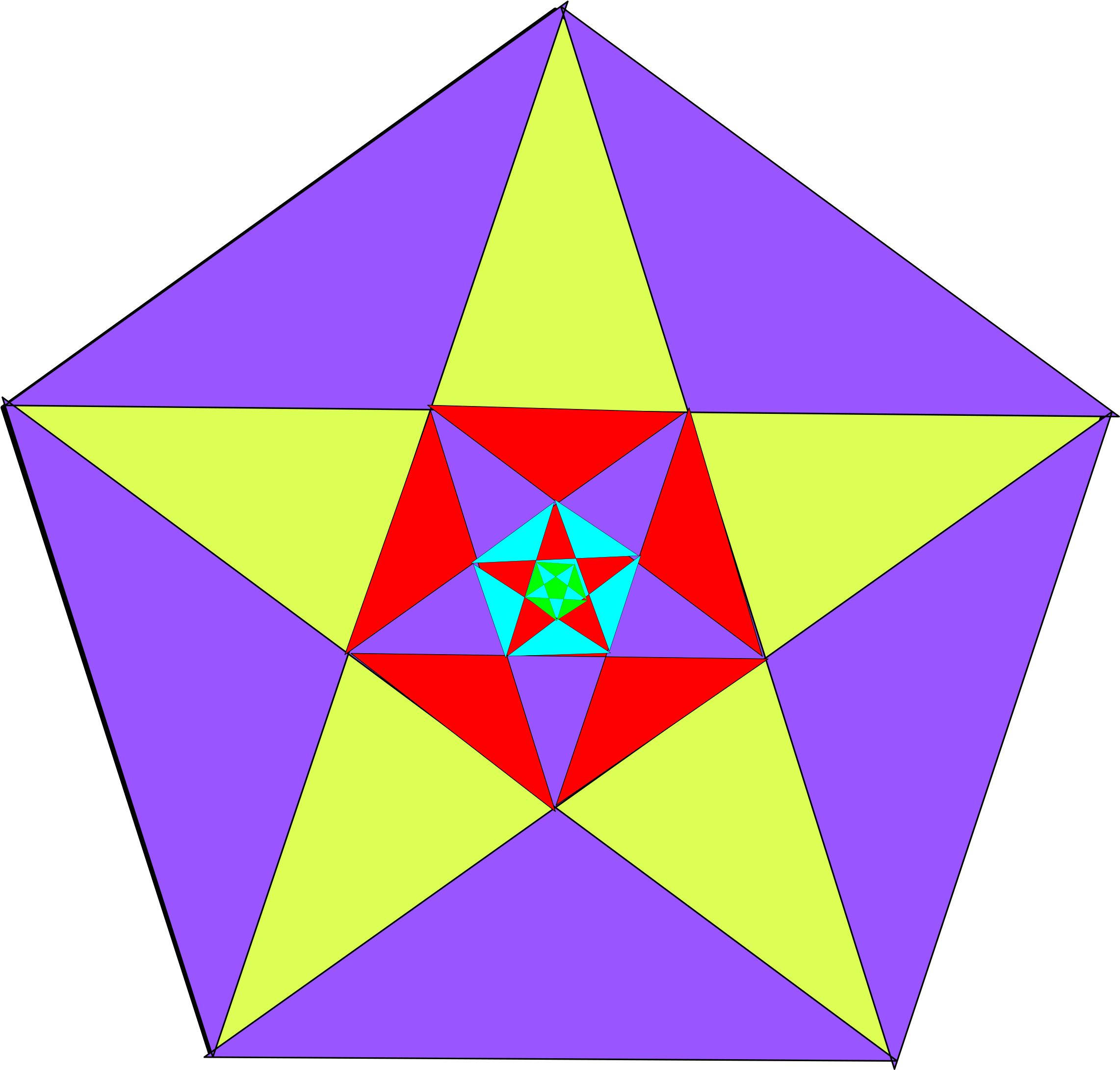 Colorful Pentagon Pattern