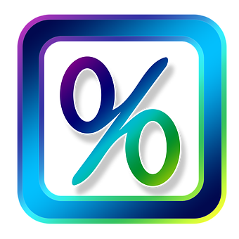 Colorful Percentage Symbol Icon