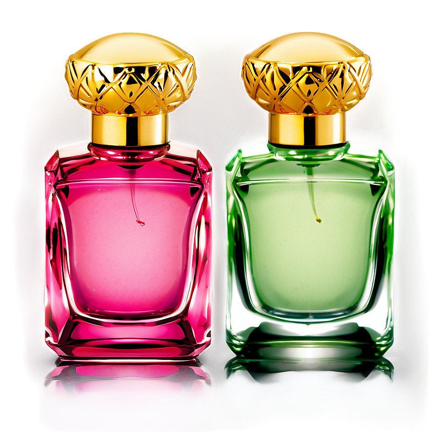 Colorful Perfume Bottle Set Png 06212024