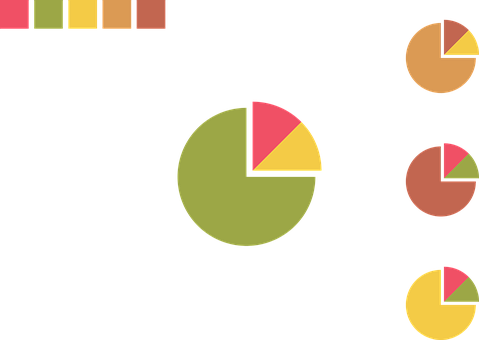 Colorful Pie Charts Graphic