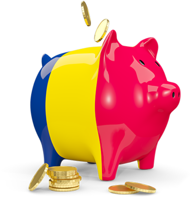 Colorful Piggy Bank Savings Concept
