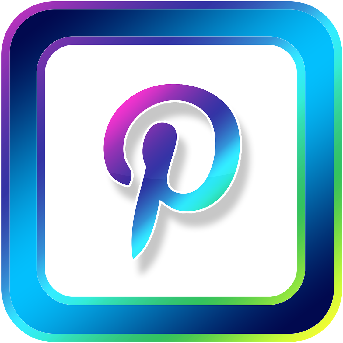 Colorful Pinterest Logo Icon