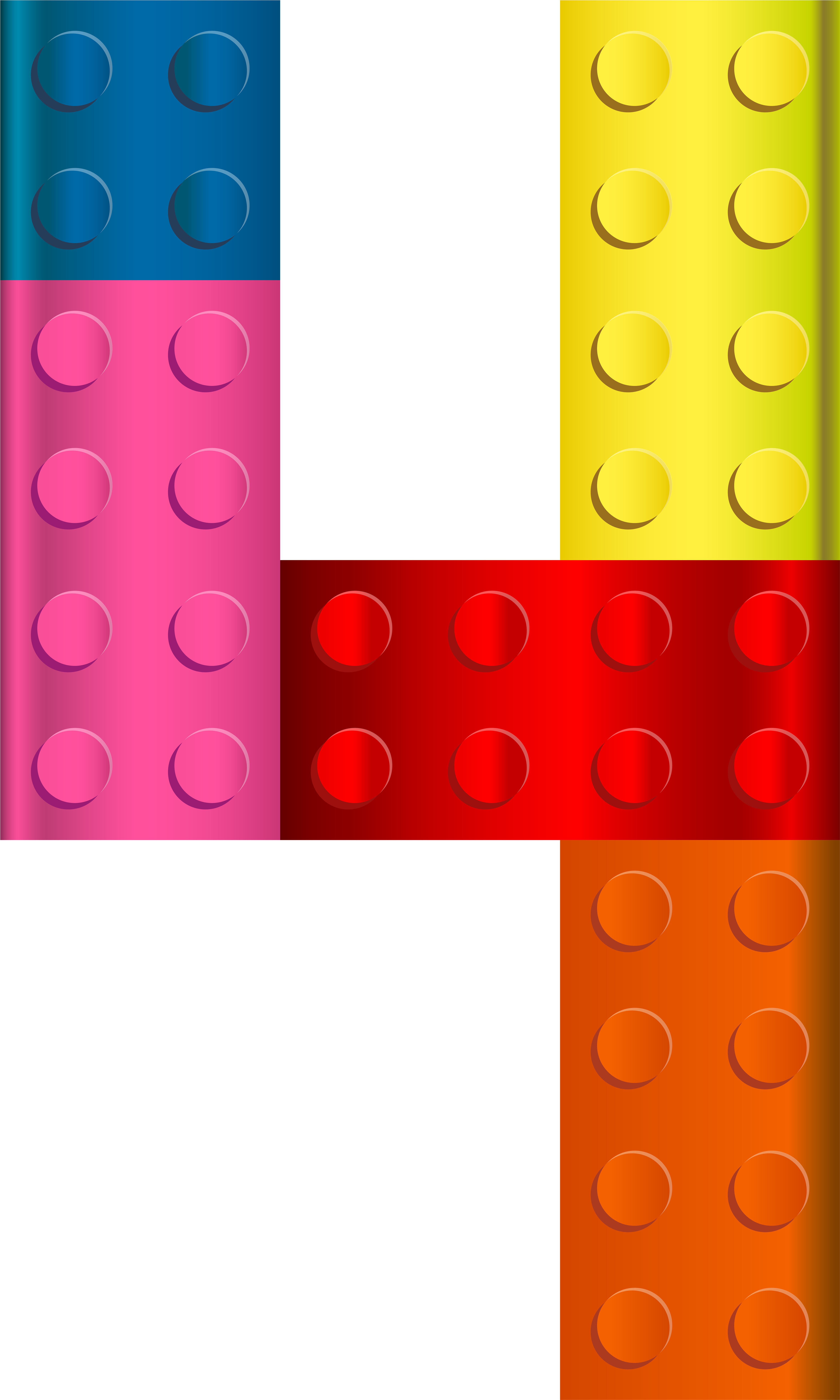 Colorful Plastic Bricks Pattern