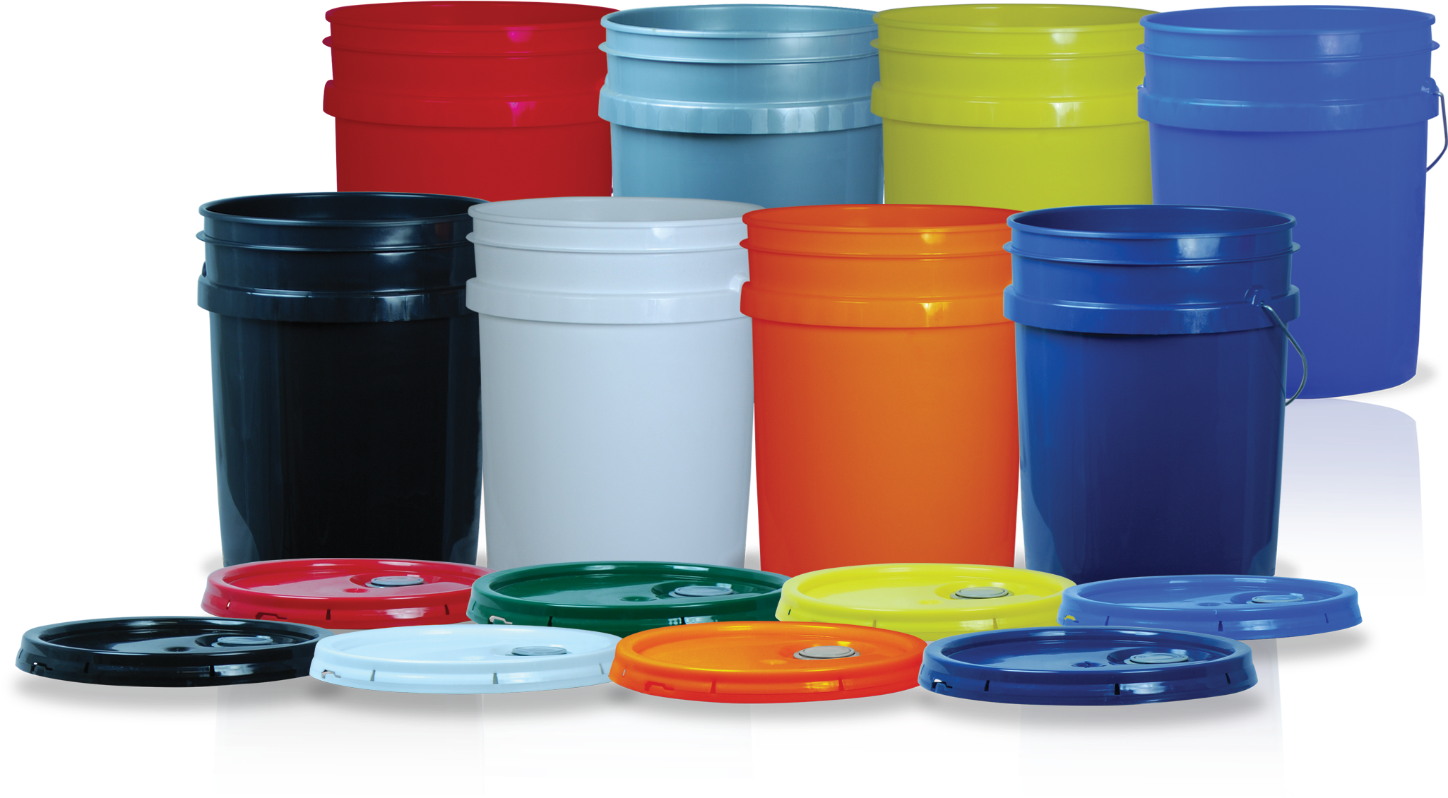 Colorful Plastic Bucketswith Lids