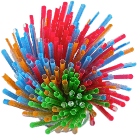 Colorful Plastic Straws Bundle