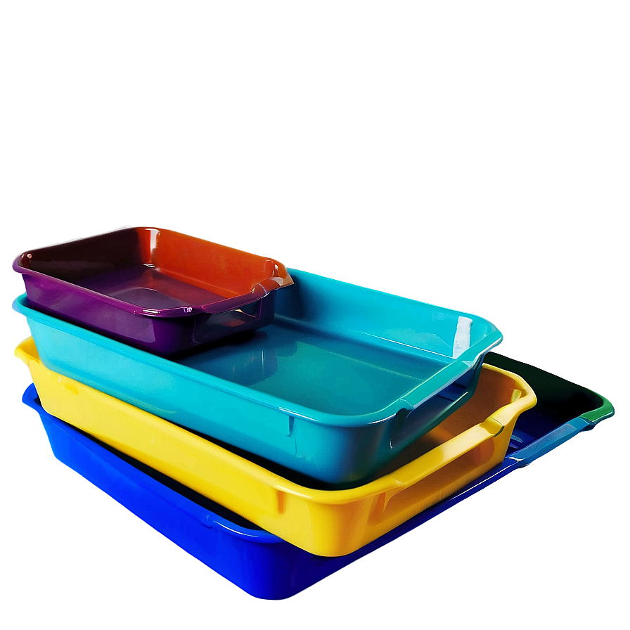 Colorful Plastic Tray Png Kaj