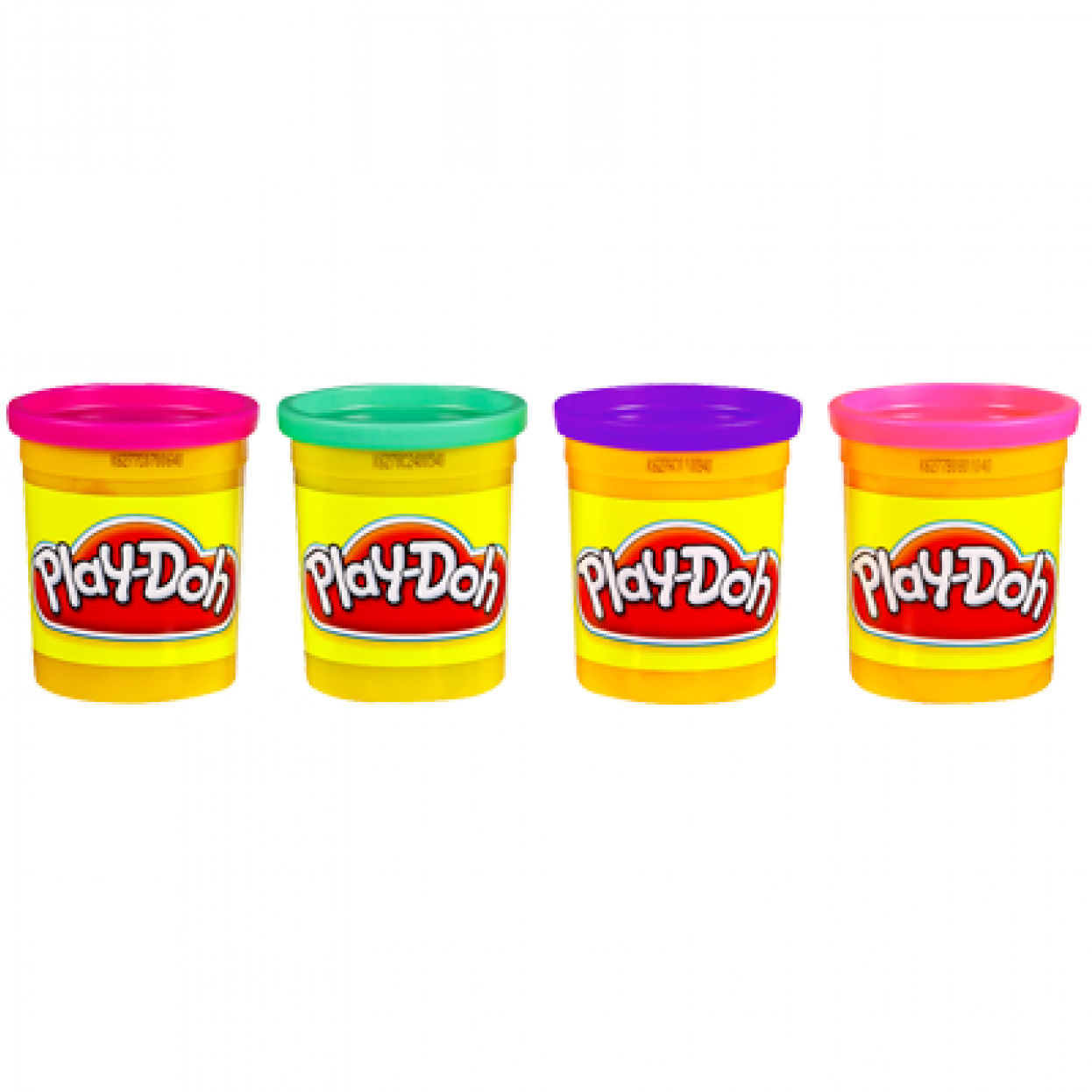 Colorful Play Doh Containers