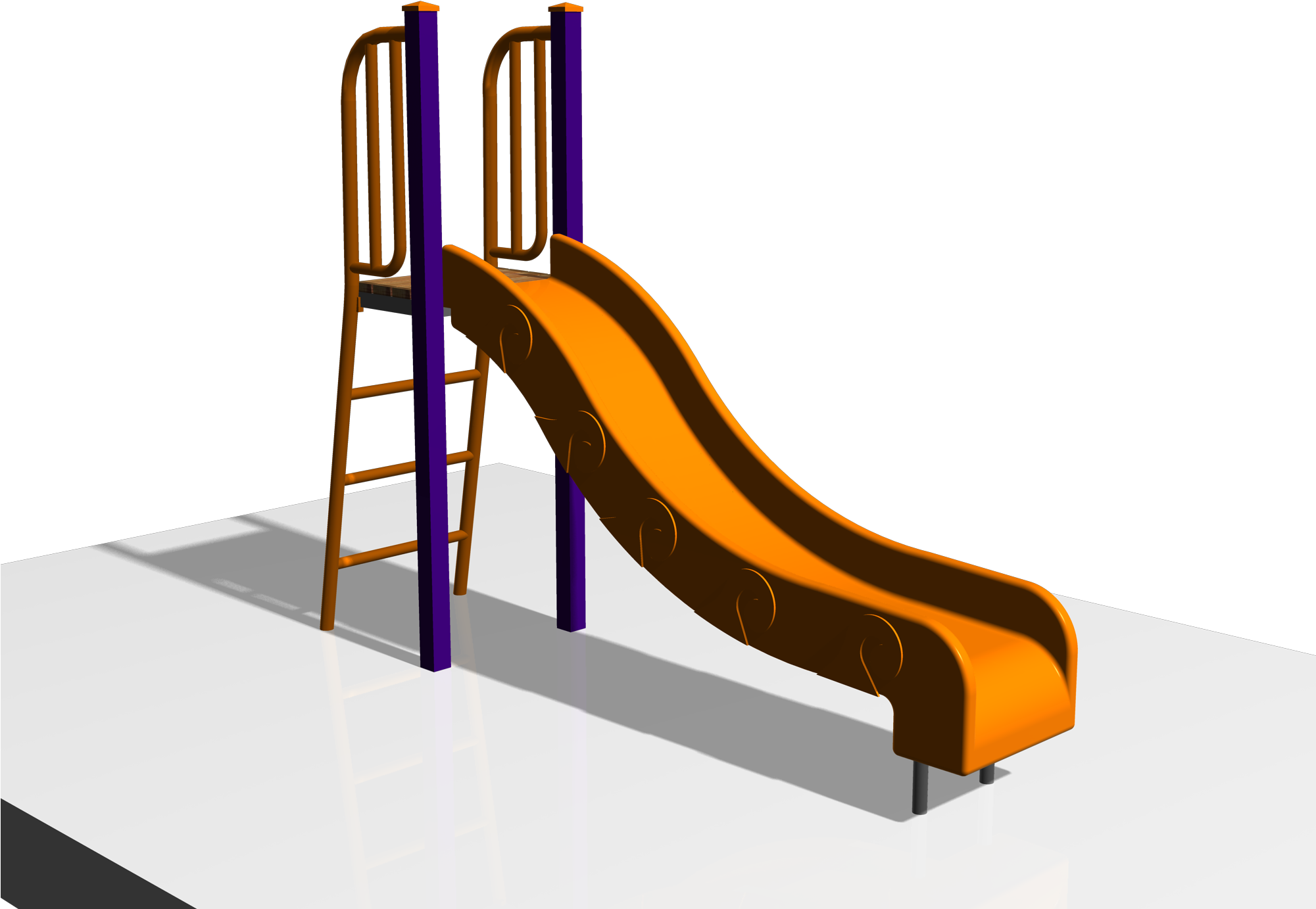 Colorful Playground Slide3 D Rendering