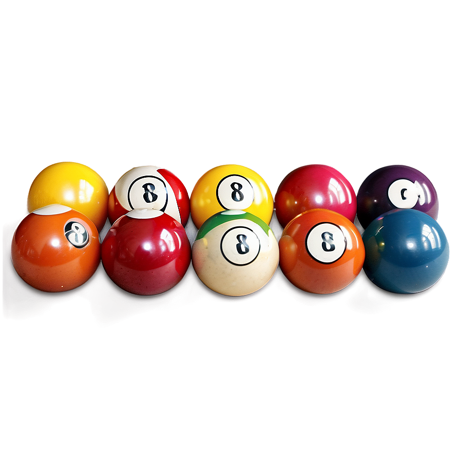 Colorful Pool Ball Set Png Ikh89