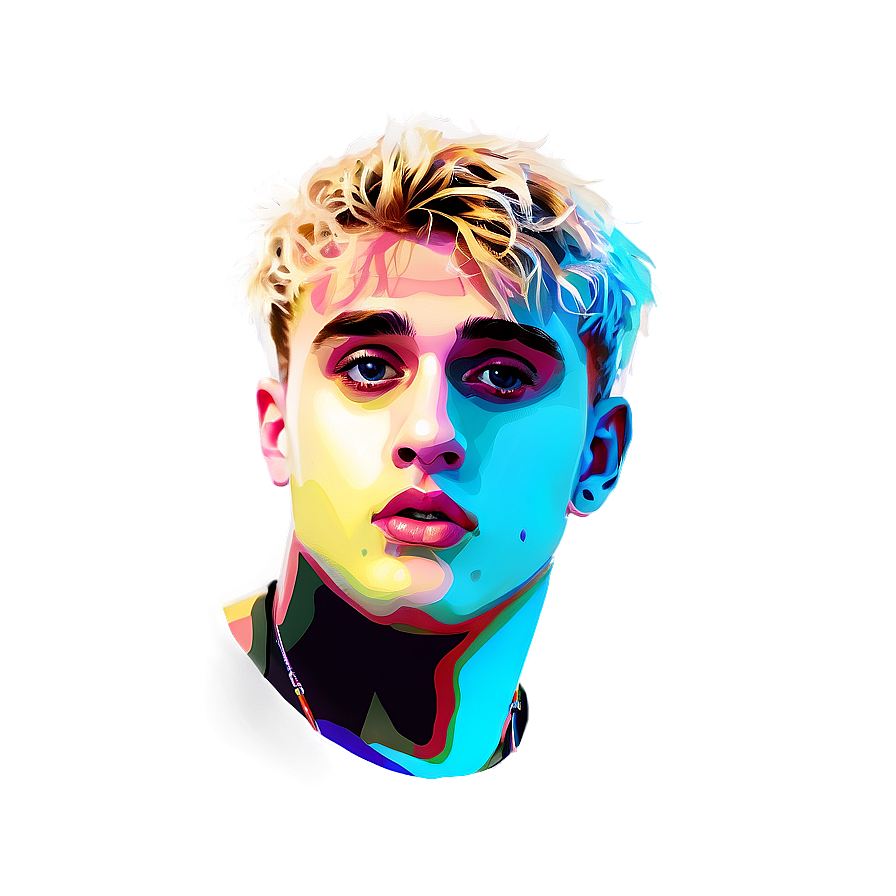 Colorful Portraitof Jake Paul