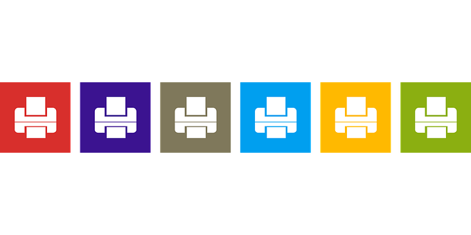 Colorful_ Printer_ Icons_ Set