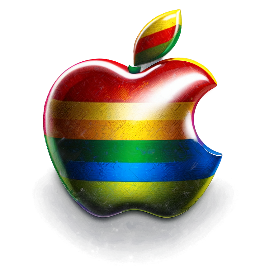 Colorful Rainbow Apple Logo Png Icn69