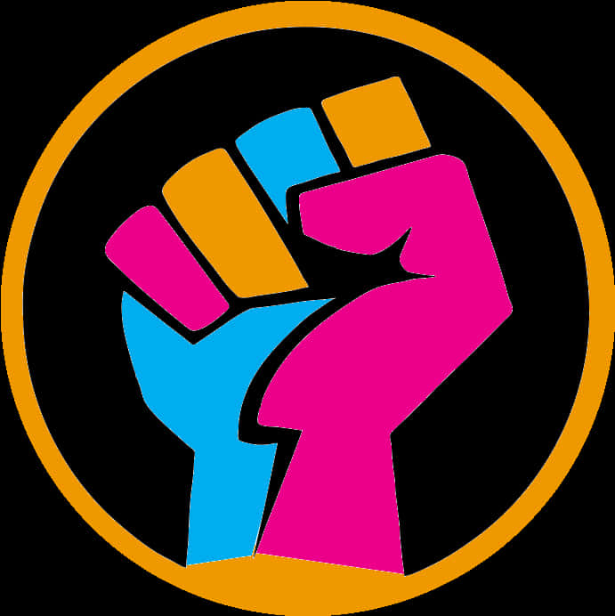 Colorful Raised Fist Graphic