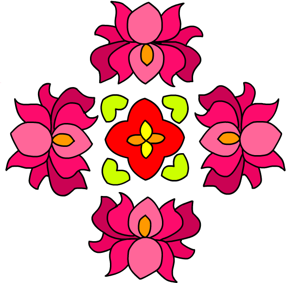 Colorful_ Rangoli_ Floral_ Design