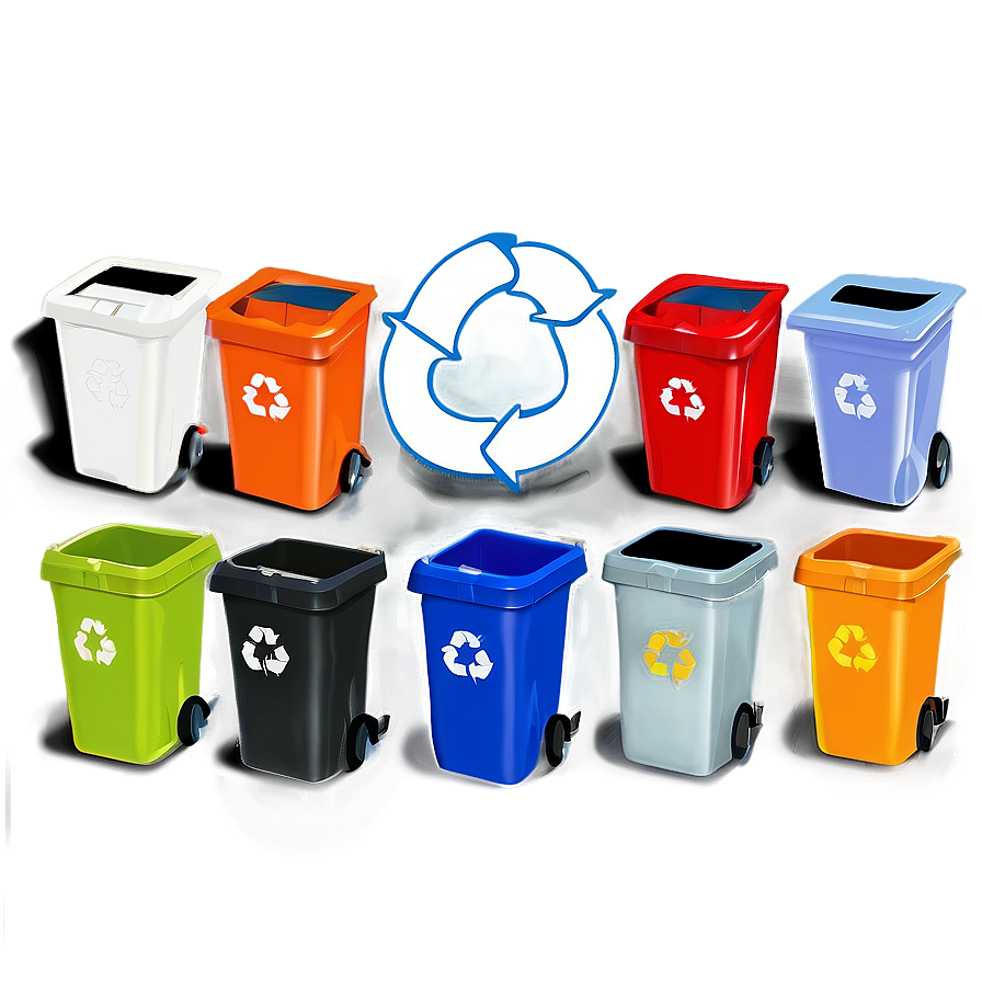 Colorful Recycle Bin Png 5