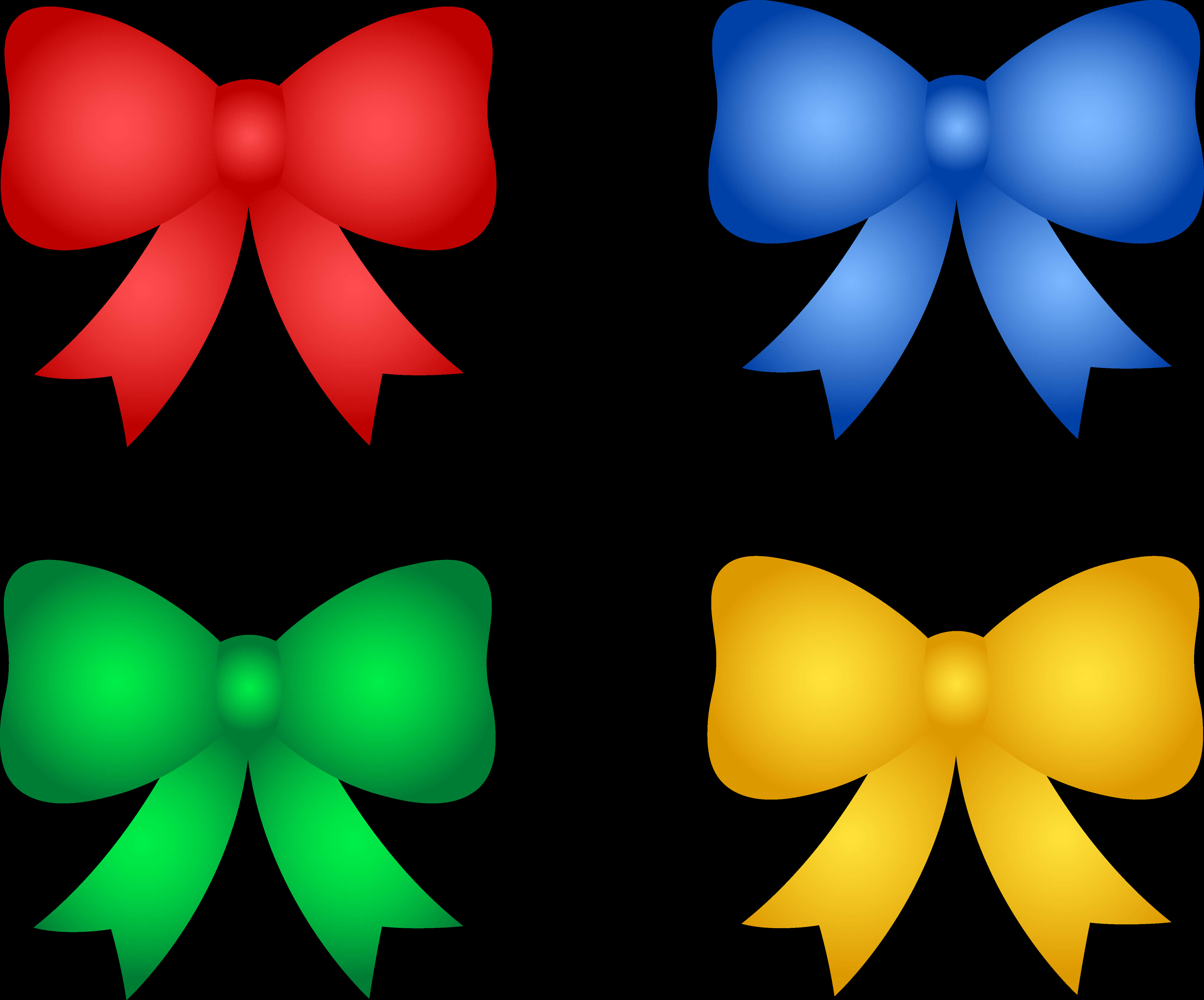Colorful Ribbon Bows Set
