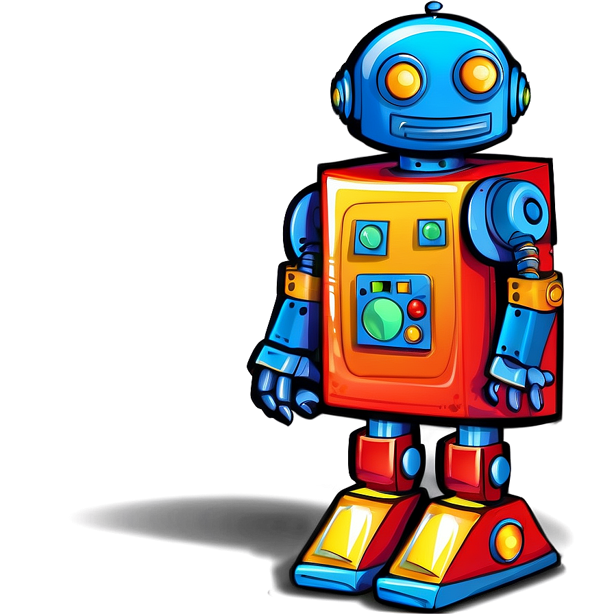 Colorful Robot Clipart Png 06262024