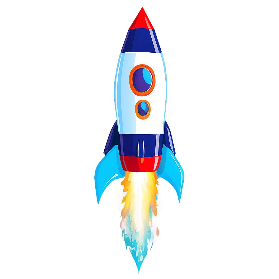 Colorful Rocket Clipart Png 93