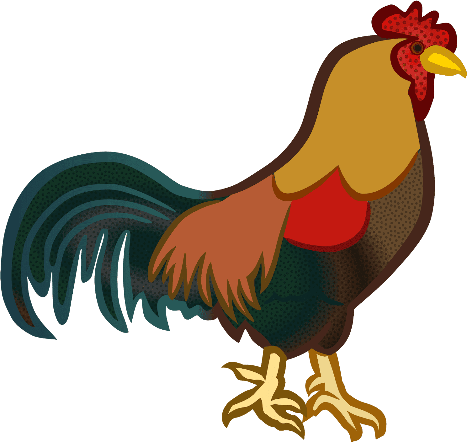 Colorful Rooster Illustration