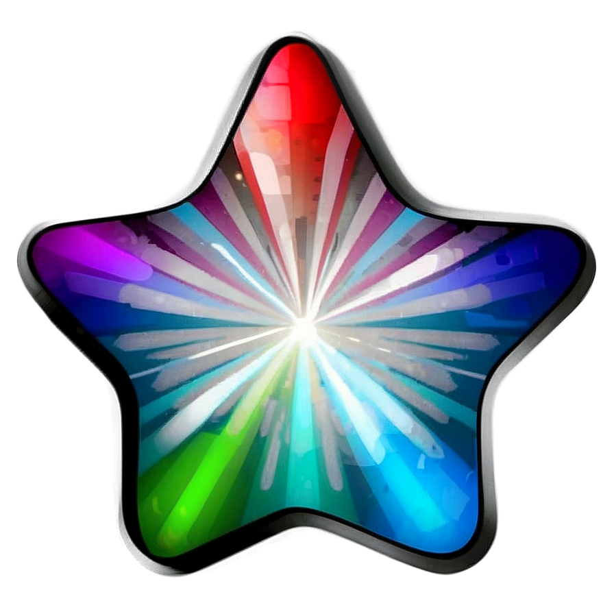 Colorful Rounded Star Png 20