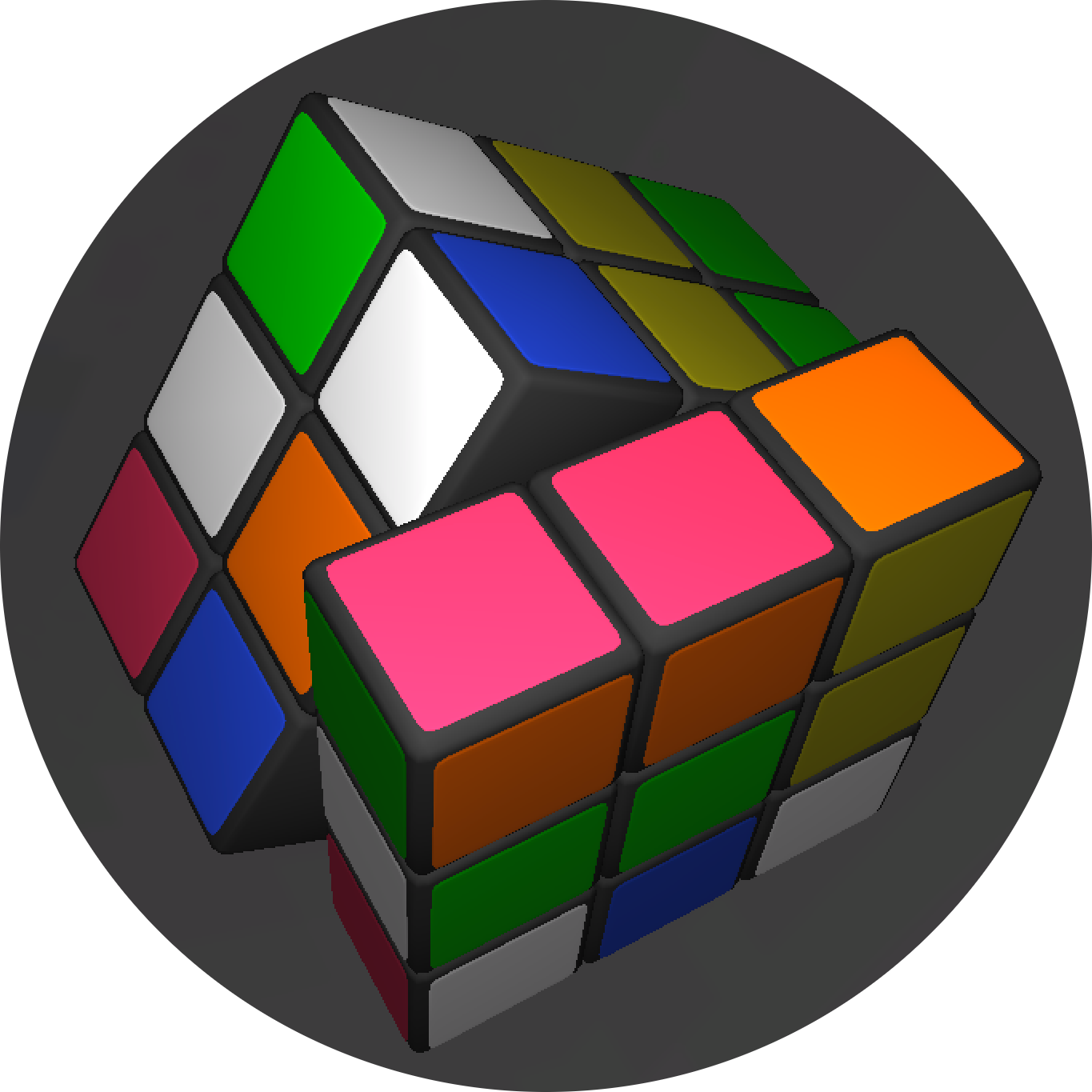 Colorful Rubiks Cube Illustration