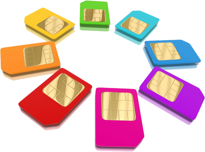 Colorful_ S I M_ Cards_ Array
