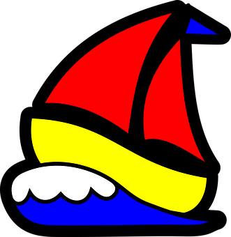 Colorful Sailboat Graphic