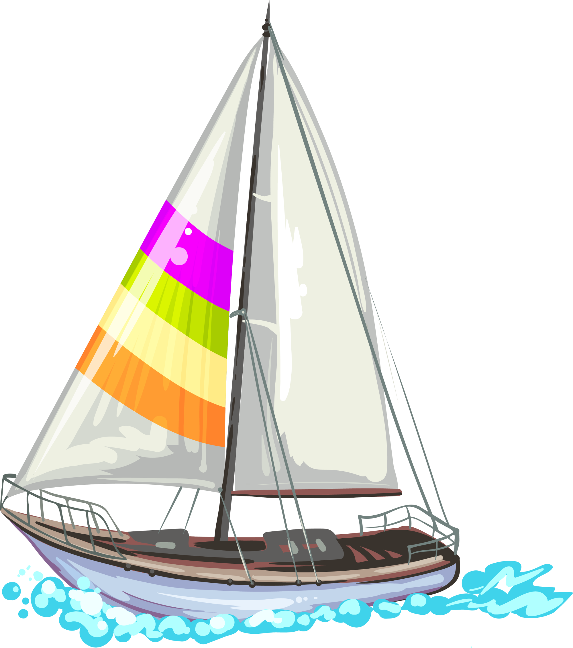 Colorful Sailboat Illustration