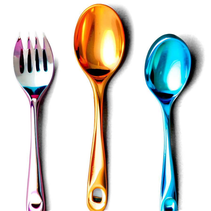 Colorful Salad Spoon Png 6