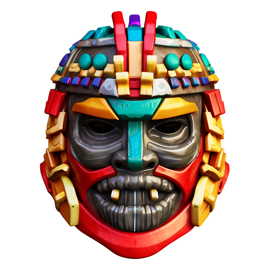 Colorful Samurai Helmet Png Noc