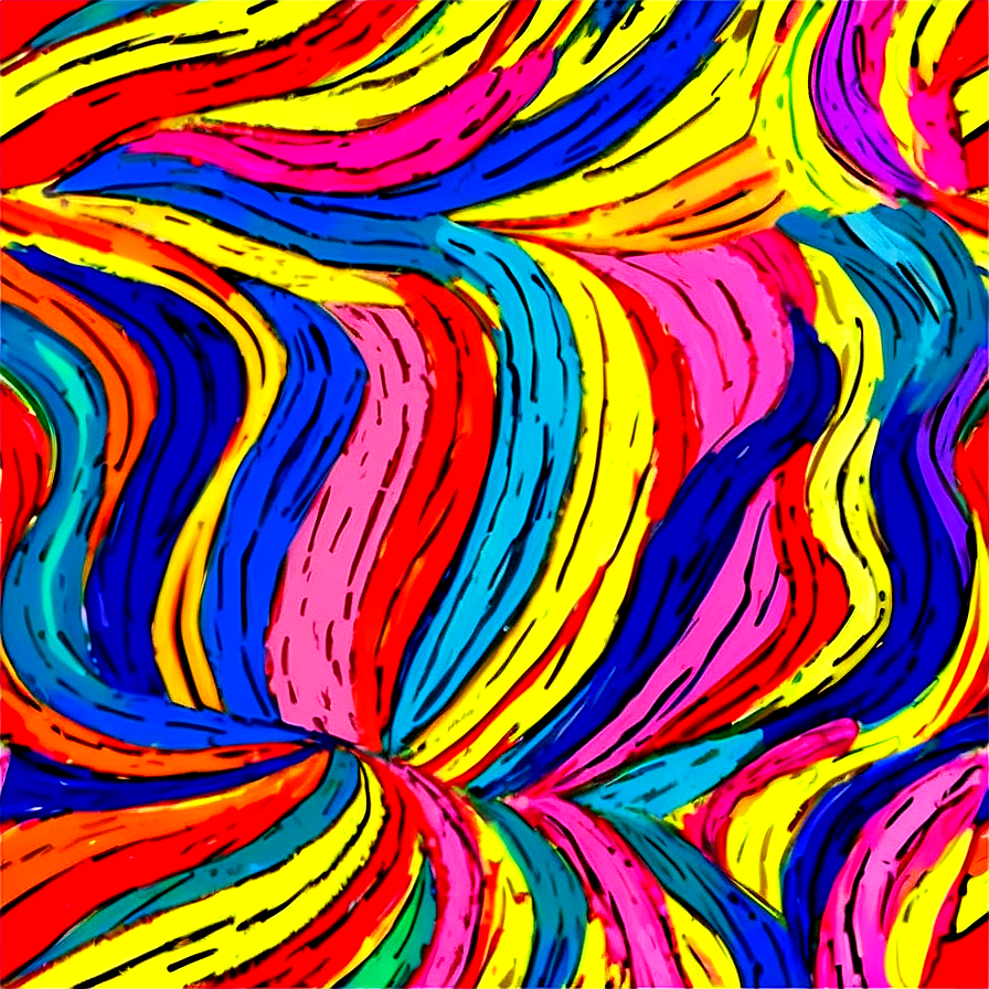 Colorful Scribble Patterns Png Fum40