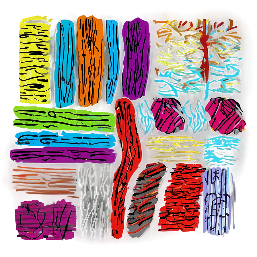 Colorful Scribble Patterns Png Yvj