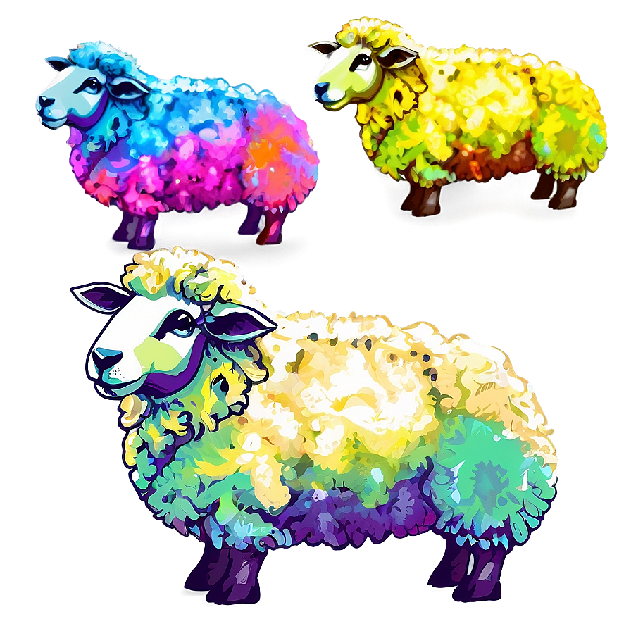 Colorful Sheep Png Hsy