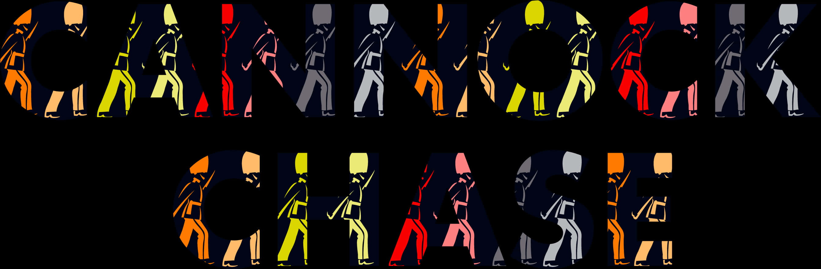 Colorful Silhouettes Chase Logo