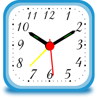 Colorful Simple Clock Illustration