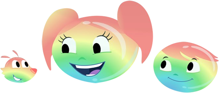 Colorful Smiling Cartoon Faces