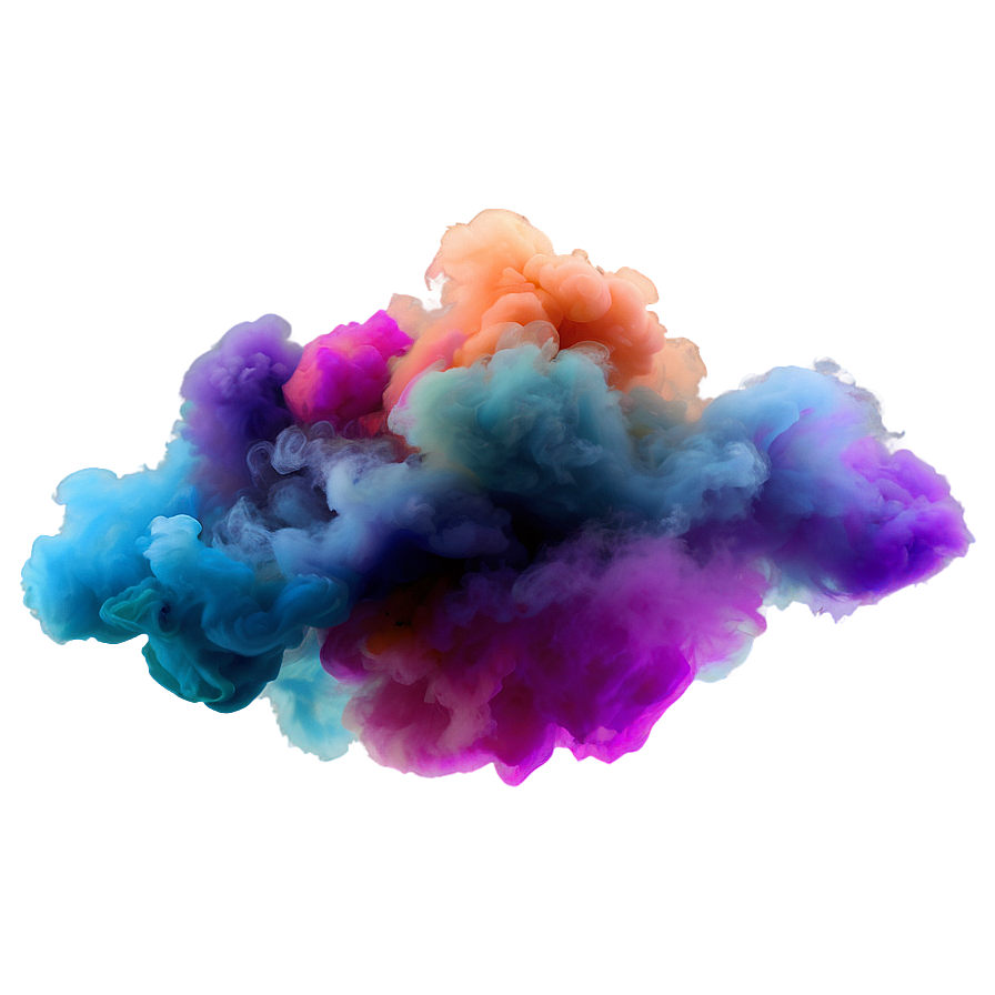 Colorful Smoke Cloud Texture Png 06132024