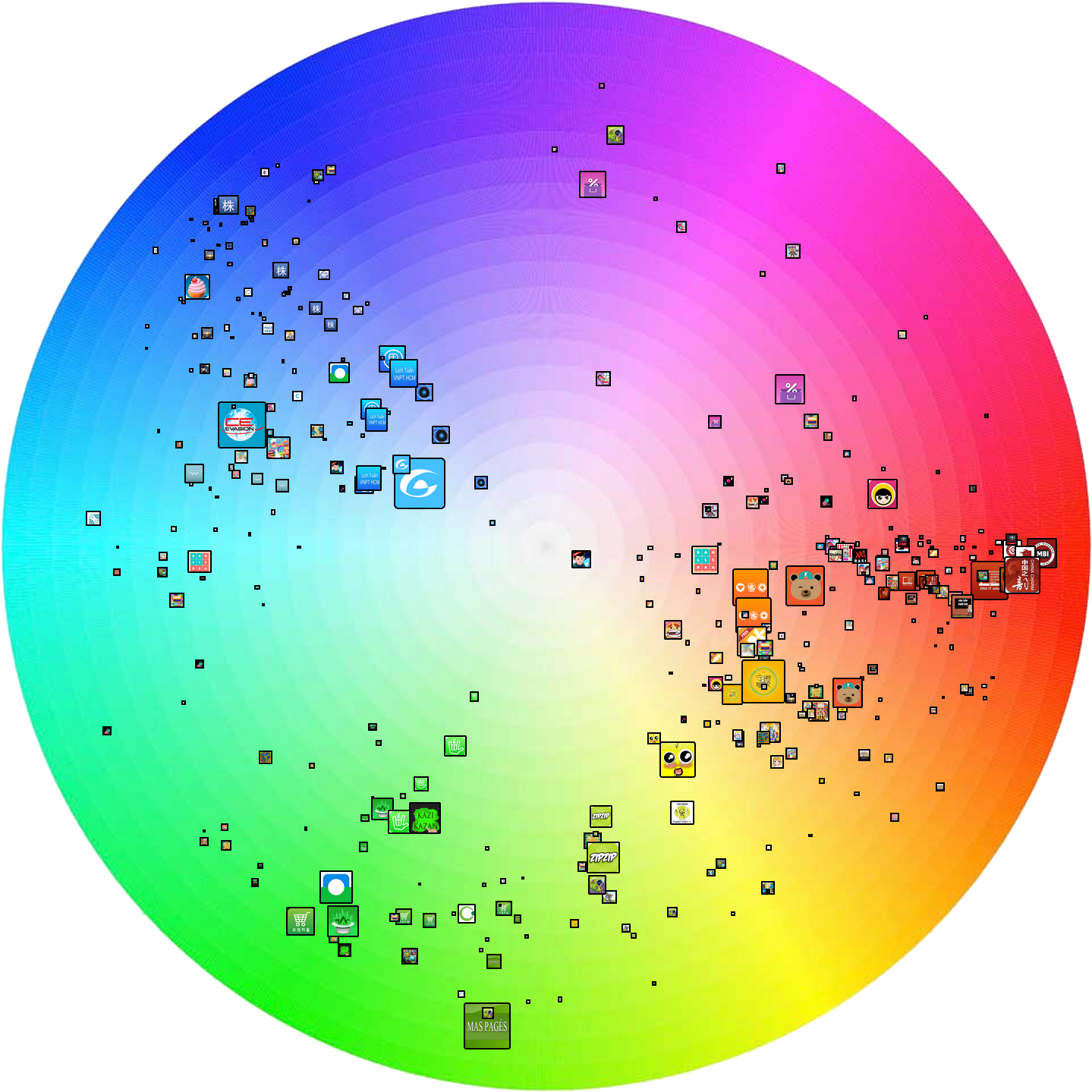 Colorful Social Media Icons Sphere