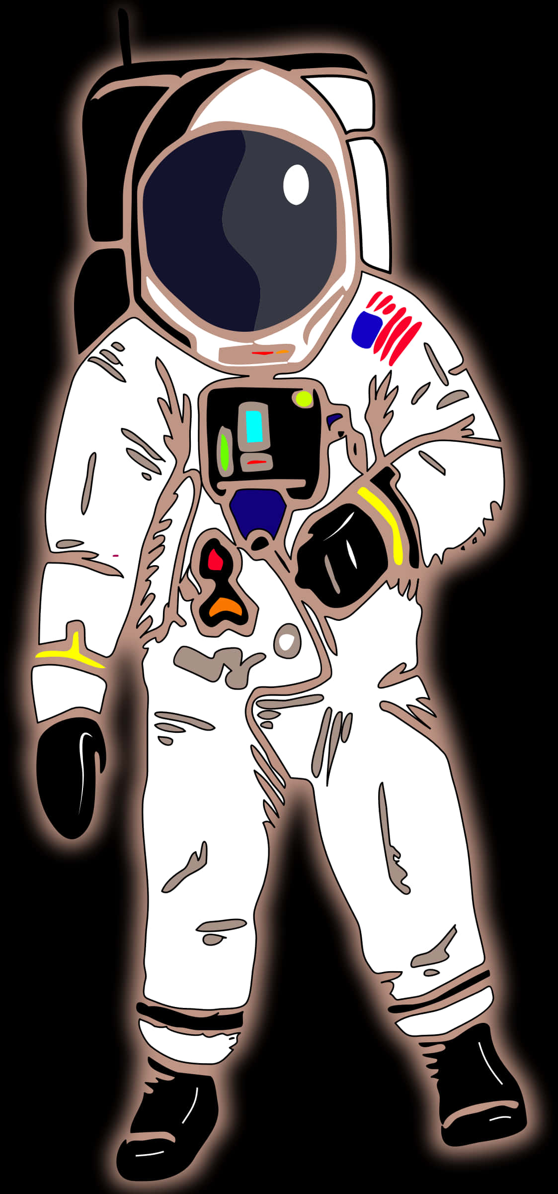 Colorful Space Suit Astronaut