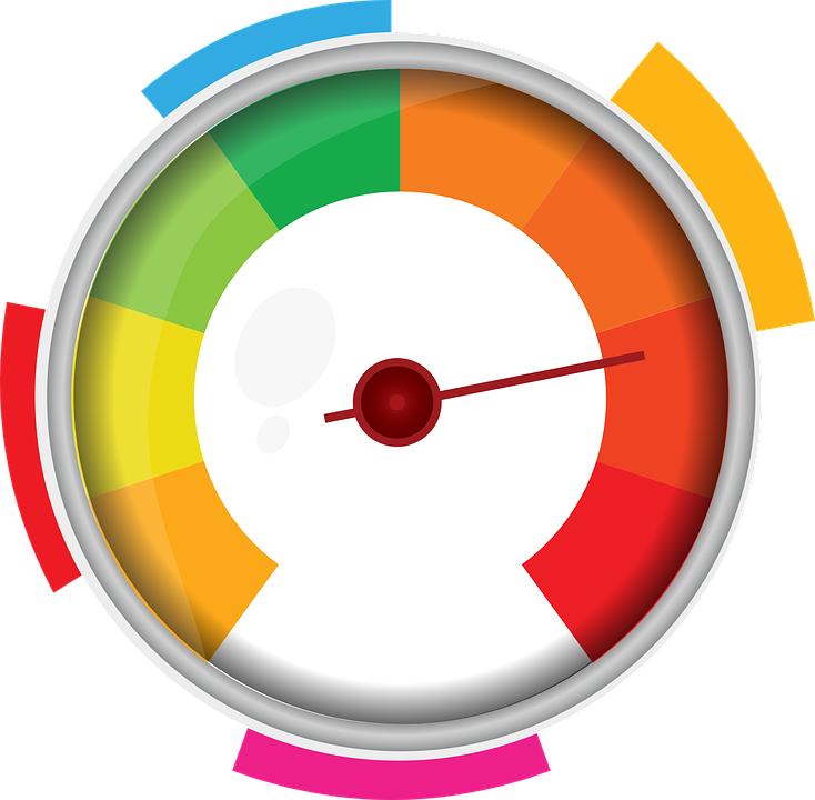 Colorful Speedometer Graphic