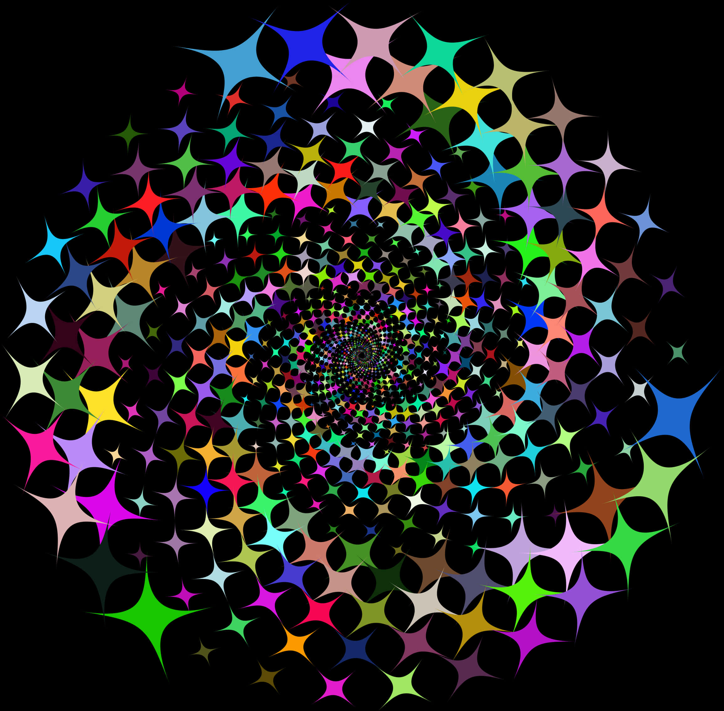 Colorful Spiral Illusion Graphic
