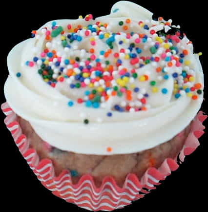 Colorful Sprinkled Cupcake