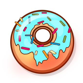 Colorful Sprinkled Donut Icon