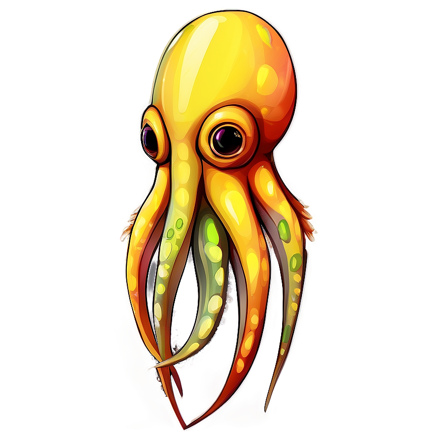 Colorful Squid Drawing Png Gfm37