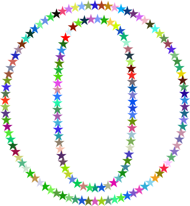 Colorful Star Circle Frame